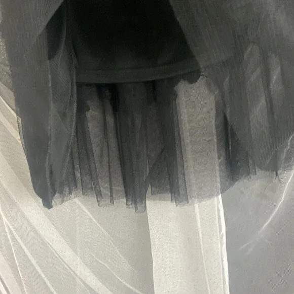 Aina Be Black Tulle Floral Lace layered Skirt - Picture 5 of 10